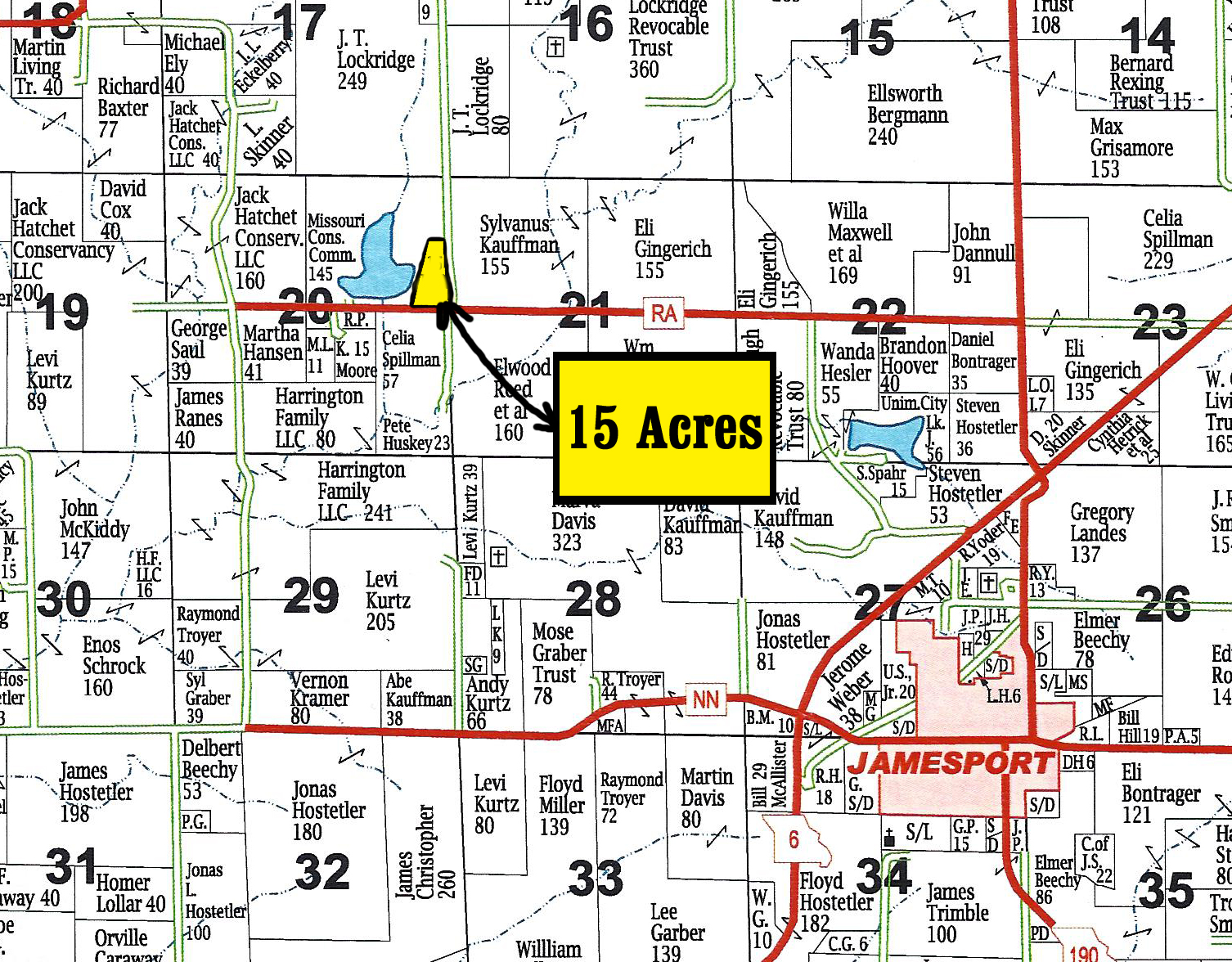 15 Acres, 19175 300th Street, Jamesport, MO 64648 Land and Farm